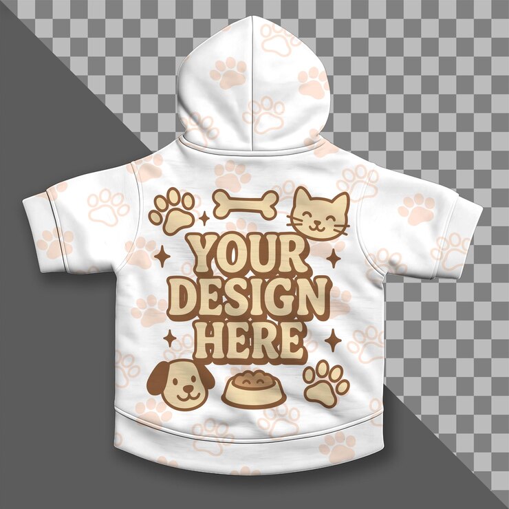 PSD customizable pet hoodie mockup