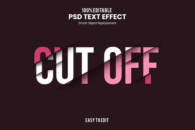 Cut offtext-effekt