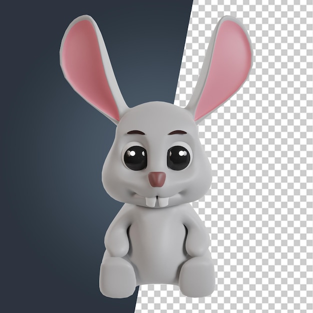 Cute animal highquality 3D render clipart