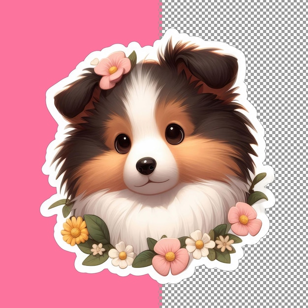 PSD cute baby dog vector para crianças png