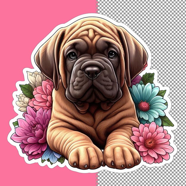 PSD cute baby dog vector para crianças png