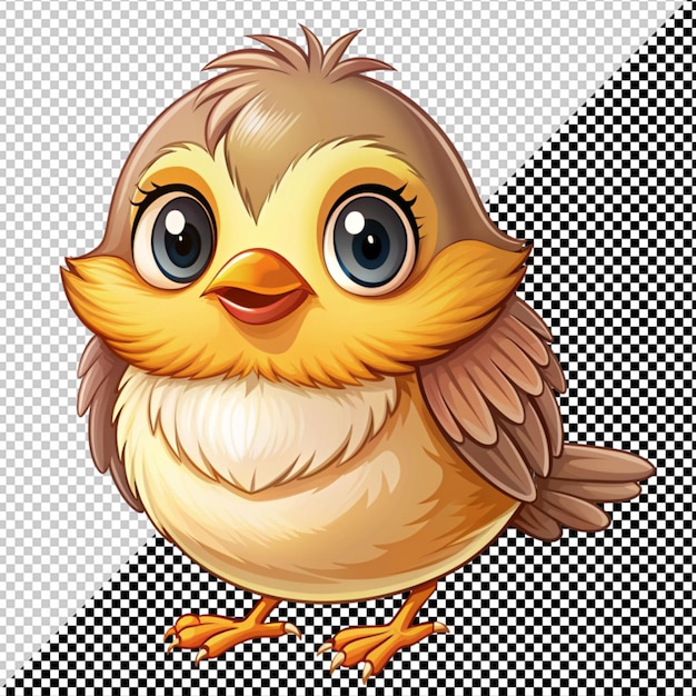 PSD cute bird vector on transparent background