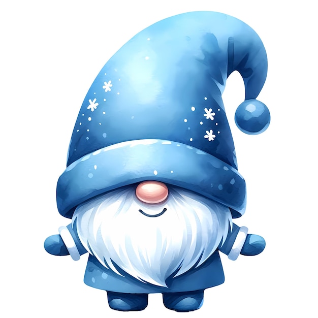 PSD cute blue christmas winter aquarela clipart ilustração