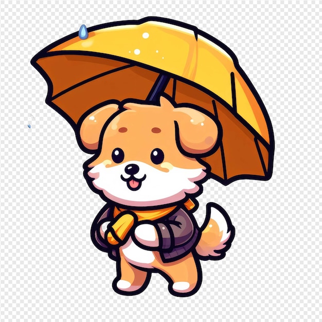 Cute Canine Companion PNG-Aufkleber