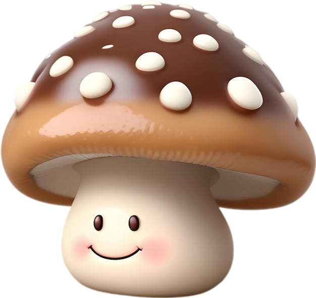 PSD cute cartoon mushroom icon