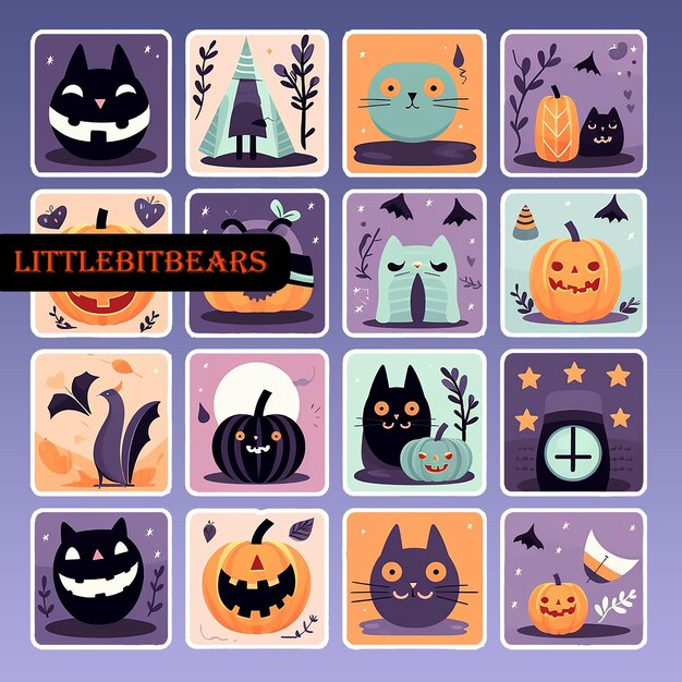 PSD cute_charaters_halloween_set_pastel_colour 15