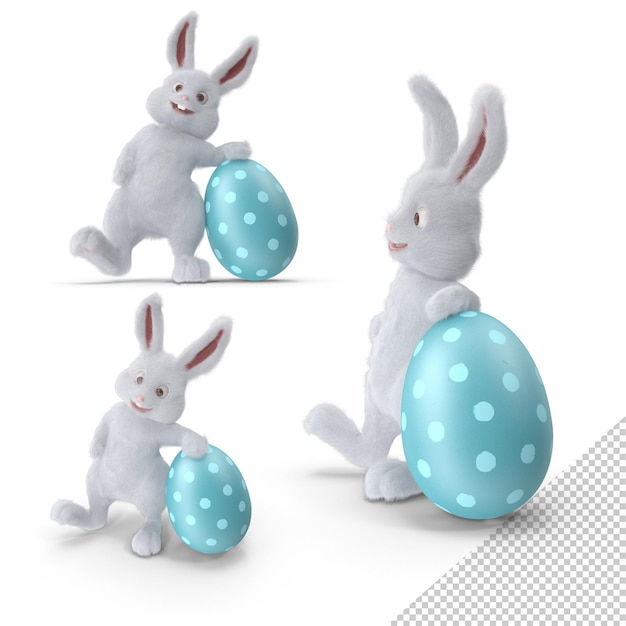 Cute Easter Bunny with Egg