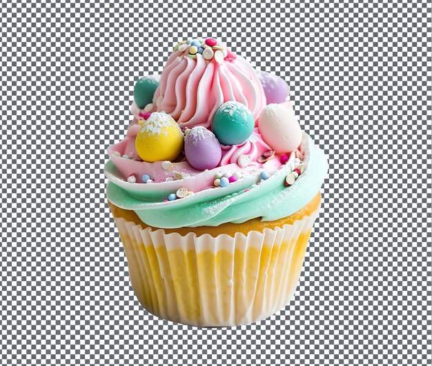 PSD cute easter themed cupcake desk clips de cabo isolados em fundo transparente