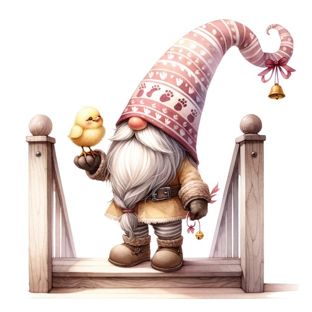 PSD cute gnome ostertag clipart-illustration