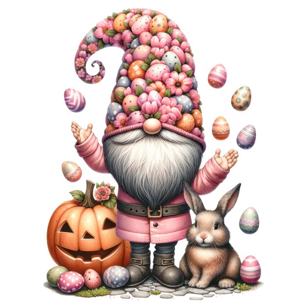 PSD cute gnome ostertag clipart-illustration