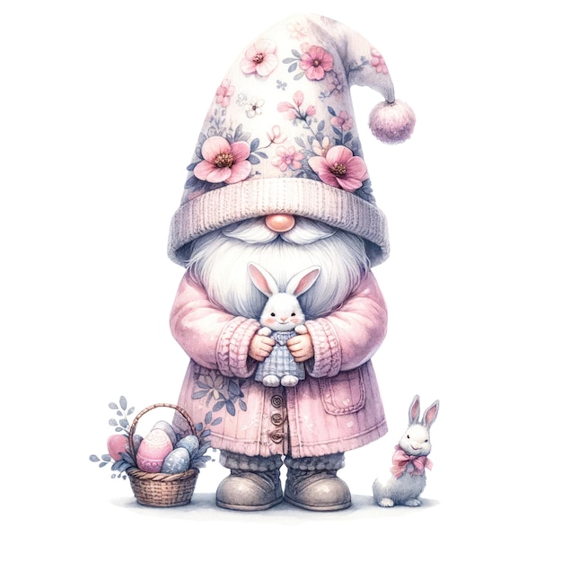 PSD cute gnome ostertag clipart-illustration