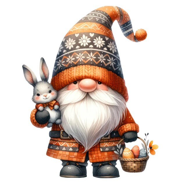 PSD cute gnome ostertag clipart-illustration