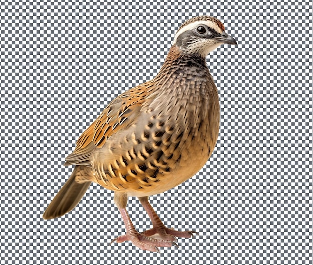 Cute ground quail isolado em fundo transparente