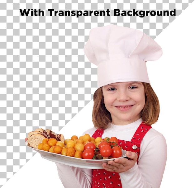 Cute Little Baby Chef PNG PSD isoliert auf durchsichtigem Hintergrund