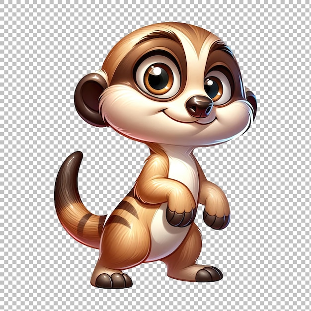 PSD cute meerkat zeichentrickfilm meerkat clipart