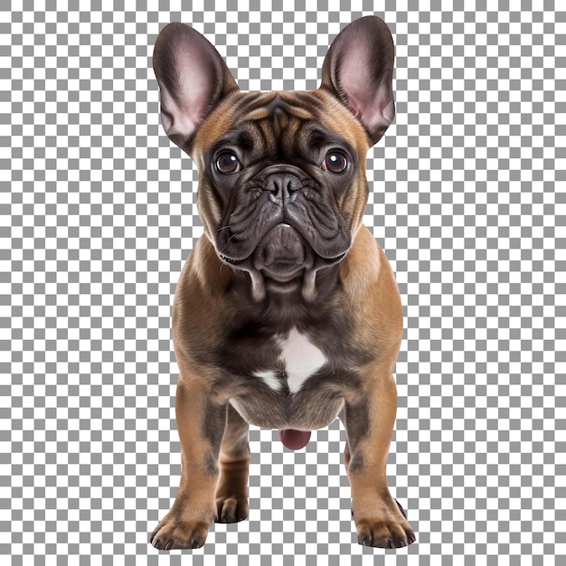 PSD cute raça de cão bulldog francês isolado em um fundo transparente