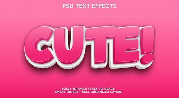 Cute text effect modern