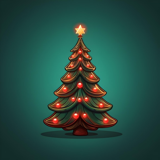 PSD cute weihnachtsbaum-icon-vektor