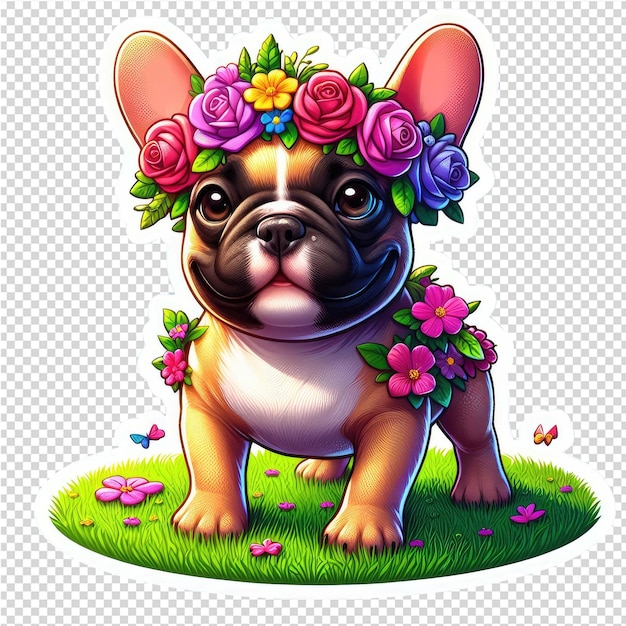 PSD cuteness overload hundensticker mit durchsichtigem hintergrund