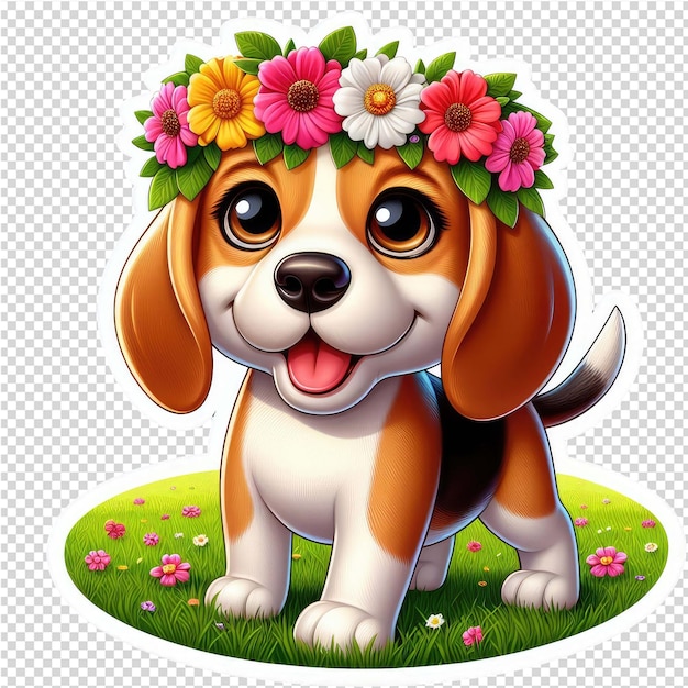 PSD cuteness overload hundensticker mit durchsichtigem hintergrund