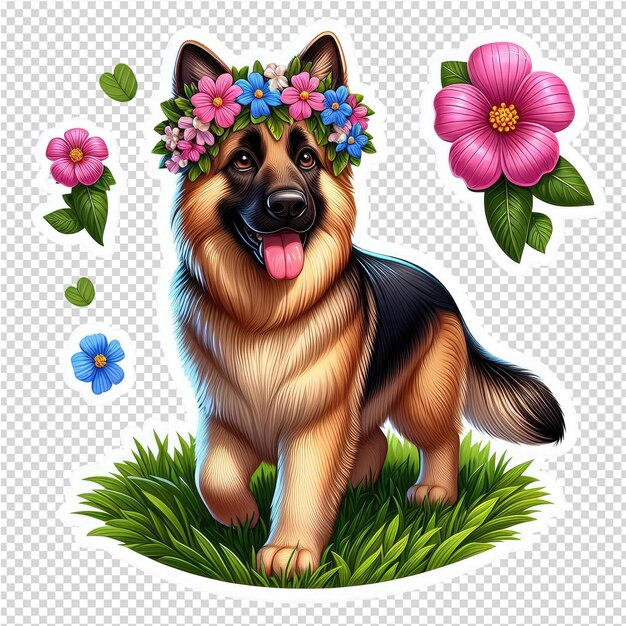 PSD cuteness overload hundensticker mit durchsichtigem hintergrund