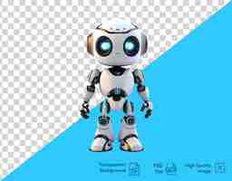 PSD un cuterobot en el fondo transparente decorando