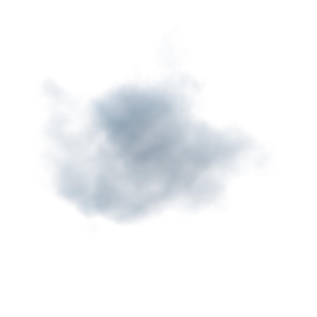 Cutout nuage blanc propre arrière-plan transparent effet spécial illustration 3D