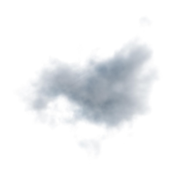 Cutout nuage blanc propre arrière-plan transparent effet spécial illustration 3D