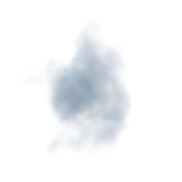 Cutout nuage blanc propre arrière-plan transparent effet spécial illustration 3D
