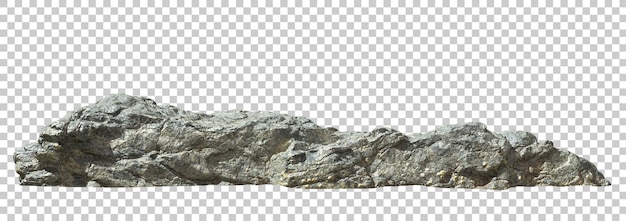 Cutout reef rocce fiancheggiate paesaggio panoramico su sfondi trasparenti rendering 3d png
