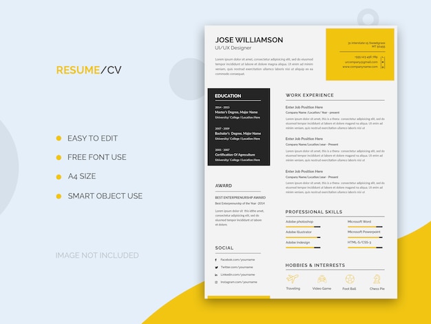 CV ou modèle de CV