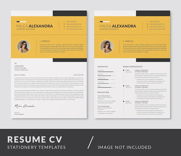 Cv resume design psd-vorlagen