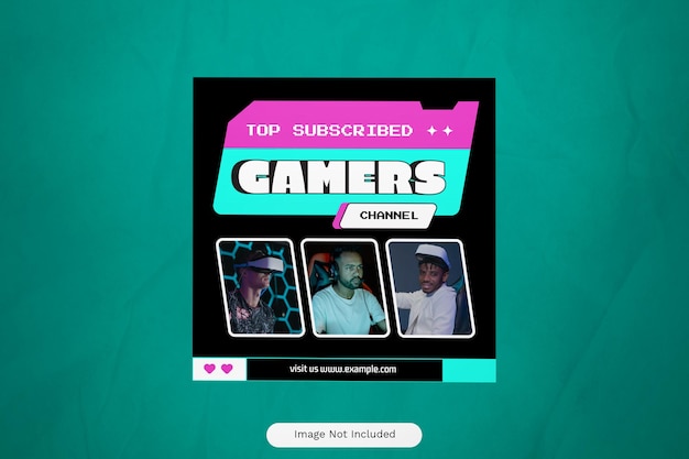 Cyan pink y2k videospielmarke instagram post 04