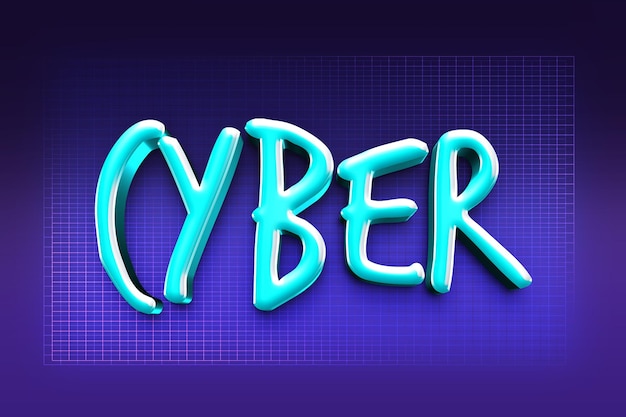 Cyber-3D-Texteffekt