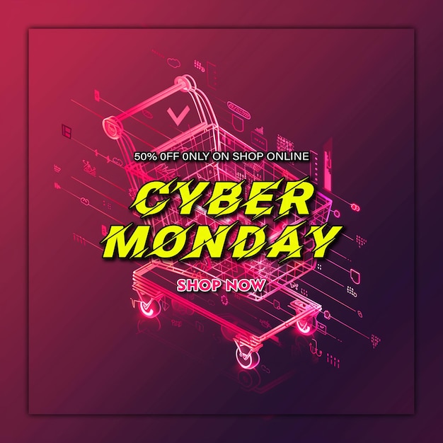 Cyber lunes descuento de texto de fondo descuento oferta oferta especial oferta del día