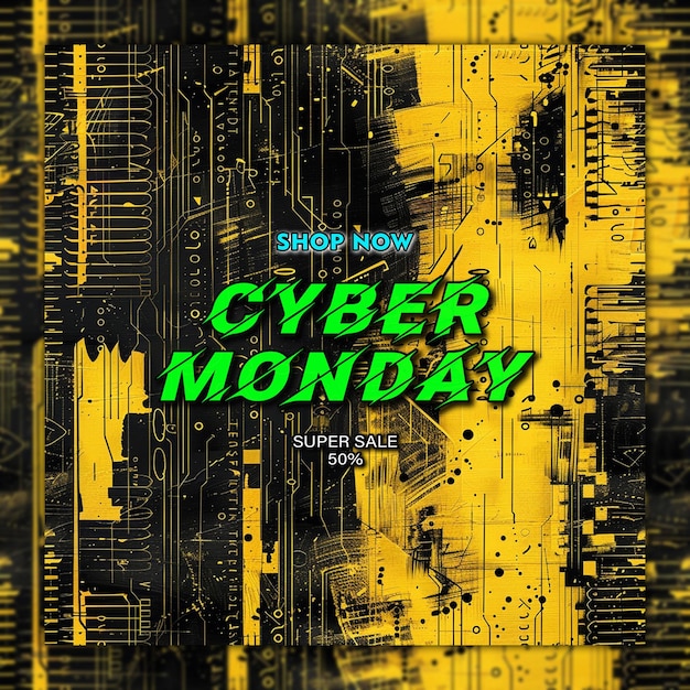 PSD cyber lunes descuento de texto de fondo descuento oferta oferta especial oferta del día