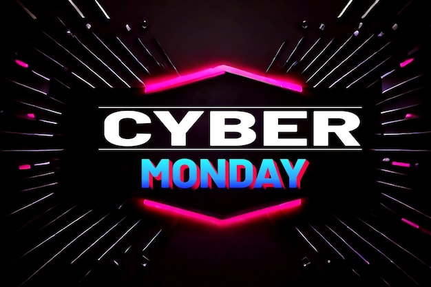 PSD cyber lunes diseño plano imagen de fondo