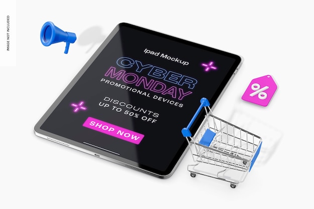 PSD cyber monday ipad-mockup