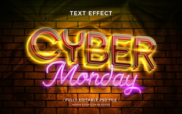 PSD cyber-monday-texteffekt