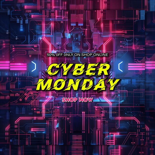 PSD cyber montag text rabatt hintergrund rabatt angebot besonderes angebot deal des tages