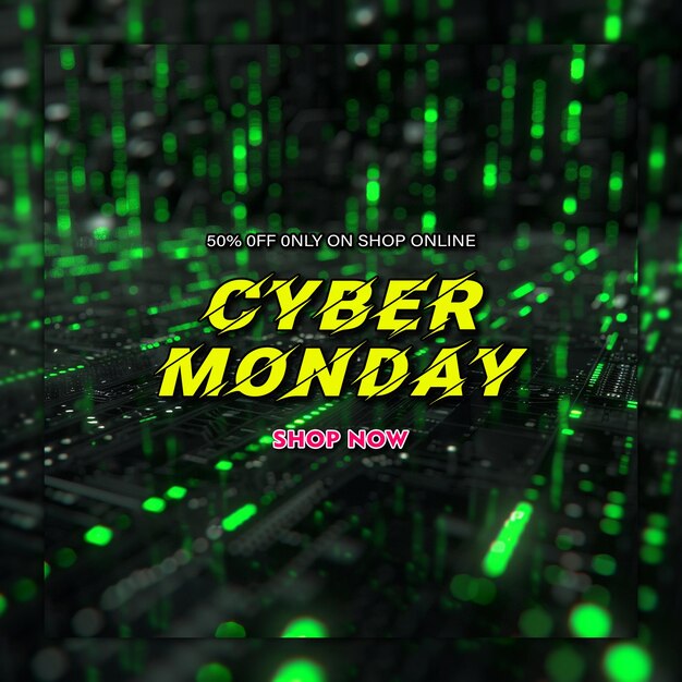 PSD cyber montag text rabatt hintergrund rabatt angebot besonderes angebot deal des tages