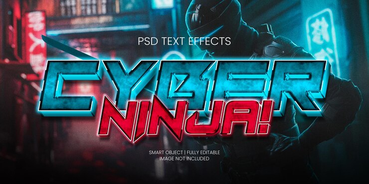 PSD cyber-ninja! texteffekt