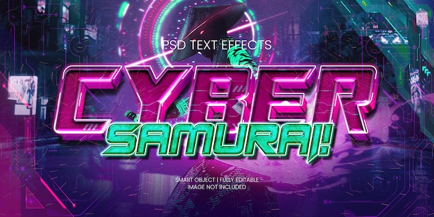 PSD cyber-samurai! texteffekt