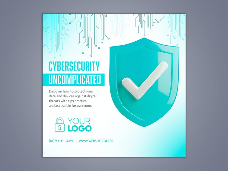 PSD cyber security social media template