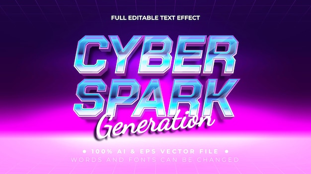 Cyber Spark Electric Cyber Texteffekt