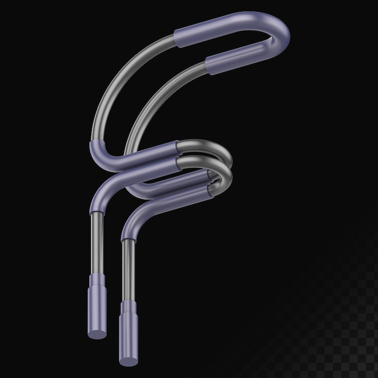 PSD cyber-stil isolierter 3d-render-buchstabe f