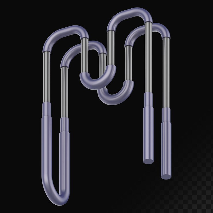 PSD cyber stile isolato 3d render lettera m