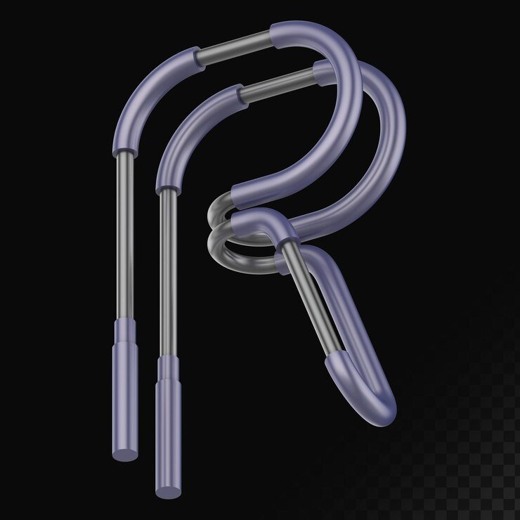 PSD cyber style aislado 3d render letra r