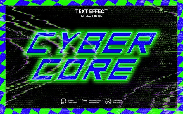 PSD cybercore-text-effekt