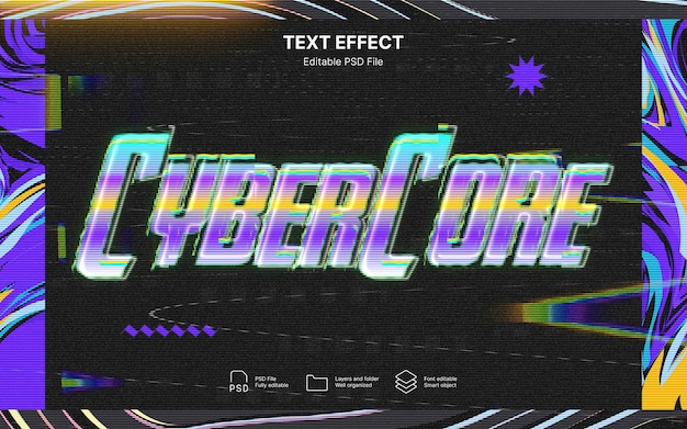 Cybercore-Text-Effekt